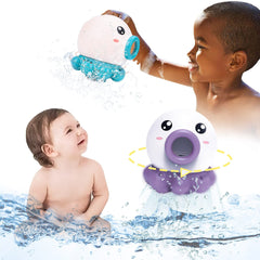 Octopus Fountain Bath Toy Water Jet Rotating Shower Bathroom Toy Summer