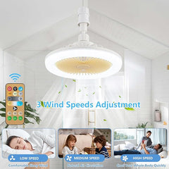 LED Multi-Function Fan With Light